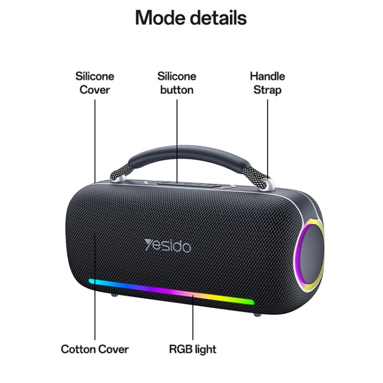 Yesido YSW43 RGB Kabelloser Bluetooth-Lautsprecher
