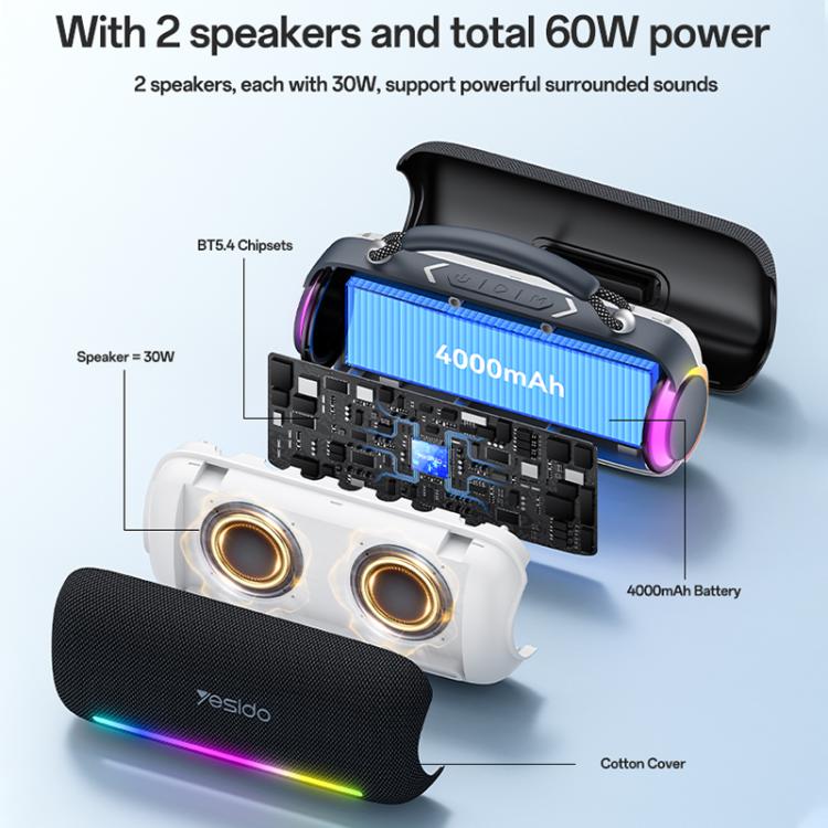 Yesido YSW43 RGB Kabelloser Bluetooth-Lautsprecher