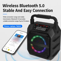 K6S Tragbarer kabelloser Bluetooth-Lautsprecher für den Außenbereich mit 2 wiederaufladbaren Mikrofonen, with 2pcs Rechargeable Microphones