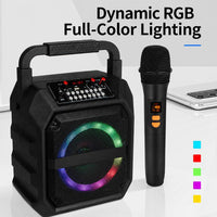 K6S Tragbarer kabelloser Bluetooth-Lautsprecher für den Außenbereich mit 2 wiederaufladbaren Mikrofonen, with 2pcs Rechargeable Microphones