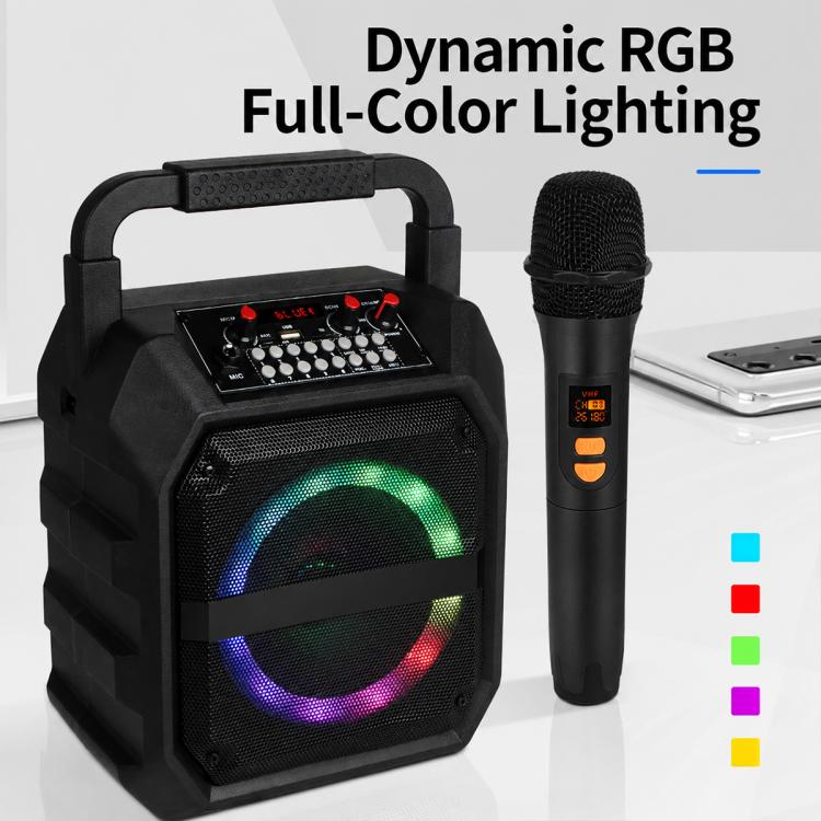 K6S Tragbarer kabelloser Bluetooth-Lautsprecher für den Außenbereich mit 2 wiederaufladbaren Mikrofonen, with 2pcs Rechargeable Microphones