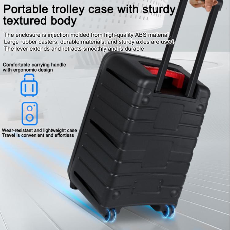 N-625 Outdoor-Karaoke-Lautsprecher mit 12-Zoll-Woofer, RGB-Beleuchtung, tragbarer Trolley-Funktion, Bluetooth und zwei drahtlosen Mikrofonen, US Plug, EU Plug, UK Plug