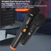 N-810 Outdoor-Karaoke-Lautsprecher mit 8-Zoll-Woofer, RGB-Beleuchtung, Bluetooth-Funktion und zwei drahtlosen Mikrofonen, US Plug, EU Plug, UK Plug