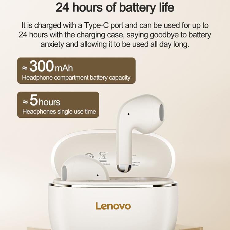 Lenovo TA120 TWS AI Geräuschunterdrückung Halb-In-Ear Kabelloser Bluetooth-Kopfhörer, TA120