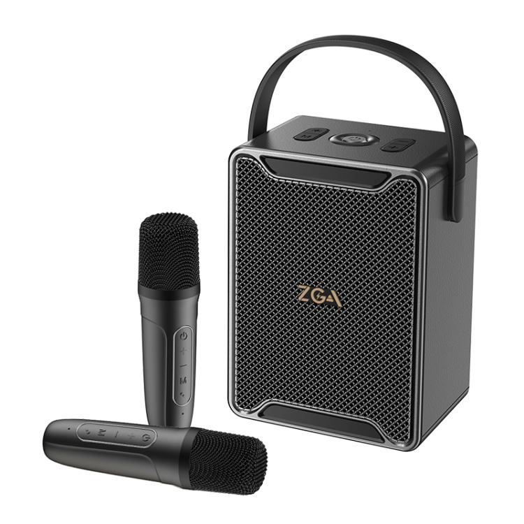 ZGA PZ010 Tragbarer Bluetooth-Lautsprecher mit zwei Mikrofonen für Karaoke