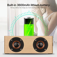 Q5A Multifunktionaler Holz-Touch-Uhr-Display, kabelloser Lade-Bluetooth-Lautsprecher, unterstützt TF-Karte, U-Disk und 3,5 mm AUX, Q5A