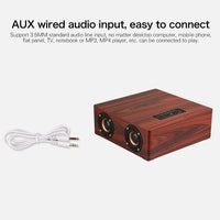 Q5 Bluetooth-Lautsprecher aus Holz, unterstützt TF-Karte und 3,5 mm AUX, Q5