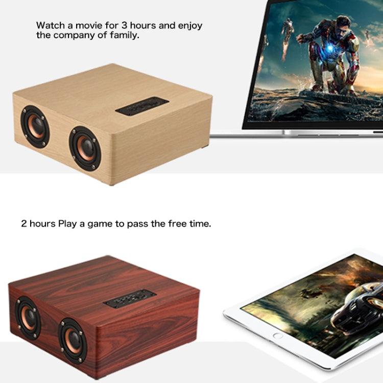 Q5 Bluetooth-Lautsprecher aus Holz, unterstützt TF-Karte und 3,5 mm AUX, Q5