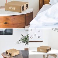 Q5 Bluetooth-Lautsprecher aus Holz, unterstützt TF-Karte und 3,5 mm AUX, Q5