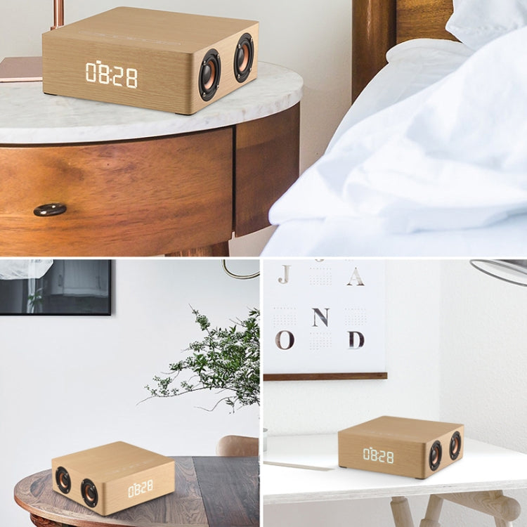 Q5 Bluetooth-Lautsprecher aus Holz, unterstützt TF-Karte und 3,5 mm AUX, Q5