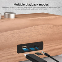 Q7 Subwoofer-Bluetooth-Lautsprecher aus Holz, unterstützt TF-Karte, U-Disk und 3,5-mm-AUX, Q7