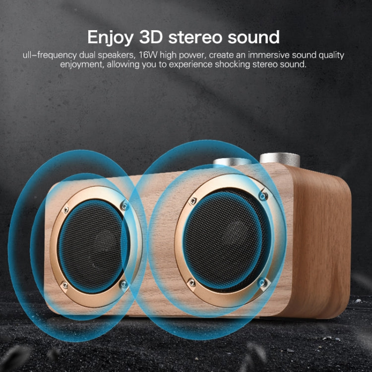 Q7 Subwoofer-Bluetooth-Lautsprecher aus Holz, unterstützt TF-Karte, U-Disk und 3,5-mm-AUX, Q7
