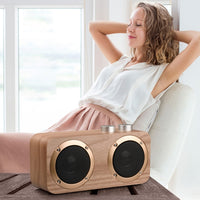 Q7 Subwoofer-Bluetooth-Lautsprecher aus Holz, unterstützt TF-Karte, U-Disk und 3,5-mm-AUX, Q7