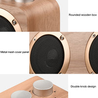 Q7 Subwoofer-Bluetooth-Lautsprecher aus Holz, unterstützt TF-Karte, U-Disk und 3,5-mm-AUX, Q7