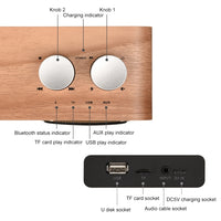 Q7 Subwoofer-Bluetooth-Lautsprecher aus Holz, unterstützt TF-Karte, U-Disk und 3,5-mm-AUX, Q7