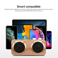 Q7 Subwoofer-Bluetooth-Lautsprecher aus Holz, unterstützt TF-Karte, U-Disk und 3,5-mm-AUX, Q7