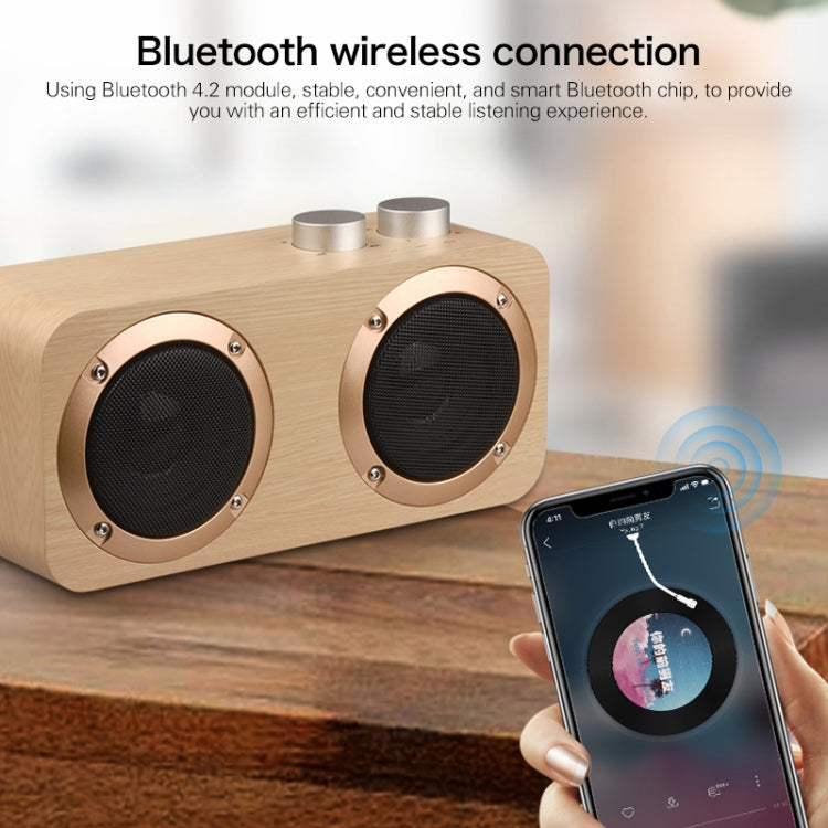 Q7 Subwoofer-Bluetooth-Lautsprecher aus Holz, unterstützt TF-Karte, U-Disk und 3,5-mm-AUX, Q7