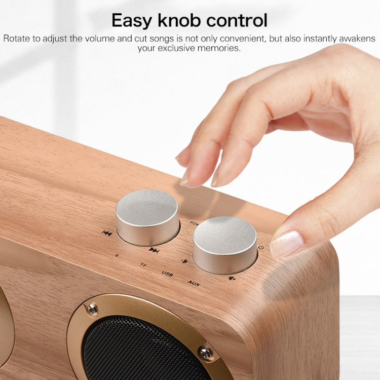 Q7 Subwoofer-Bluetooth-Lautsprecher aus Holz, unterstützt TF-Karte, U-Disk und 3,5-mm-AUX, Q7