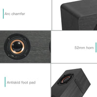 D90 Subwoofer, Bluetooth 4.2-Lautsprecher aus Holz mit Fernbedienung, unterstützt TF-Karte und 3,5-mm-AUX-Koaxialkabel, Glasfaser und U-Disk, D90+ Subwoofer