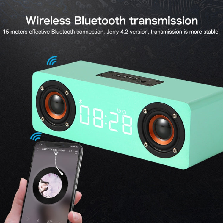 M5 Subwoofer Bluetooth 4.2-Lautsprecher aus Holz, unterstützt TF-Karte und 3,5 mm AUX und FM