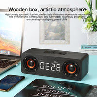 M5 Subwoofer Bluetooth 4.2-Lautsprecher aus Holz, unterstützt TF-Karte und 3,5 mm AUX und FM