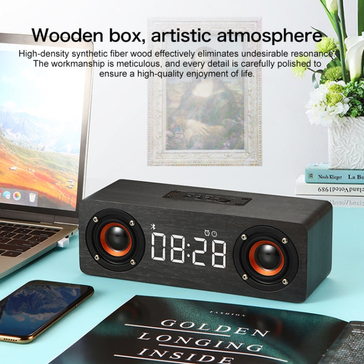 M5 Subwoofer Bluetooth 4.2-Lautsprecher aus Holz, unterstützt TF-Karte und 3,5 mm AUX und FM