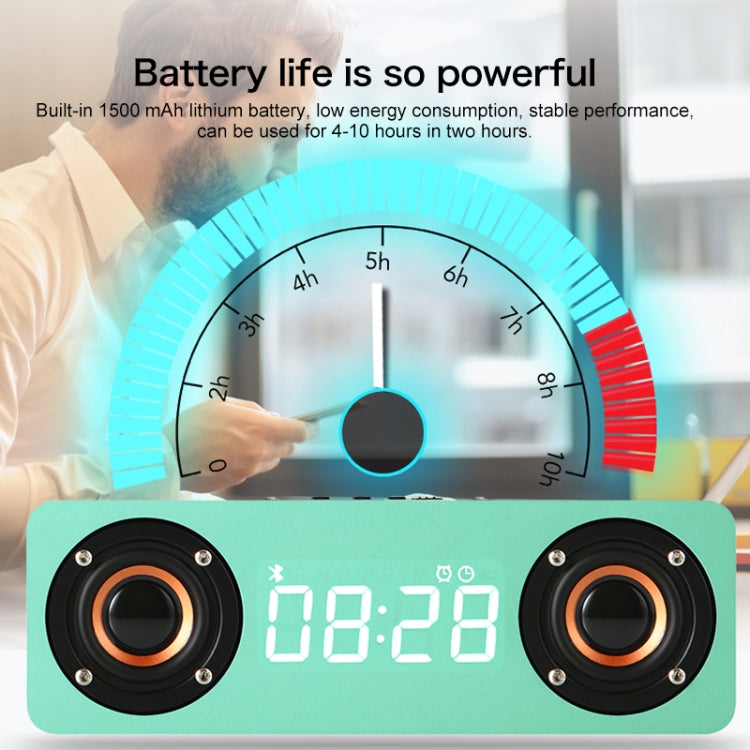 M5 Subwoofer Bluetooth 4.2-Lautsprecher aus Holz, unterstützt TF-Karte und 3,5 mm AUX und FM