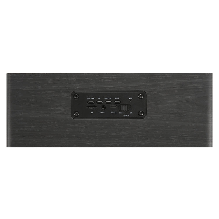 M5C Subwoofer-Holzuhr, Bluetooth 4.2-Lautsprecher, unterstützt TF-Karte und 3,5-mm-AUX- und FM-Radio