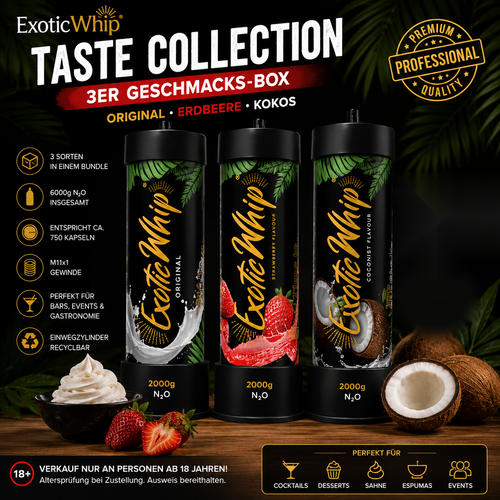🌴 ExoticWhip Taste Collection – 3er Geschmacks-Box