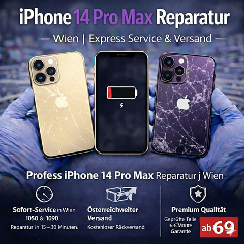 Réparation iPhone 14 Pro Max Vienne | Service Express & Envoi Reparatur