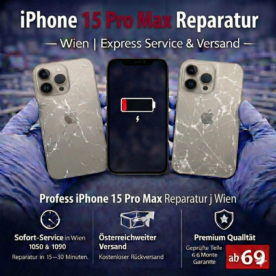 iPhone 15 Pro Max Reparatur Wien | Express Service & Versand