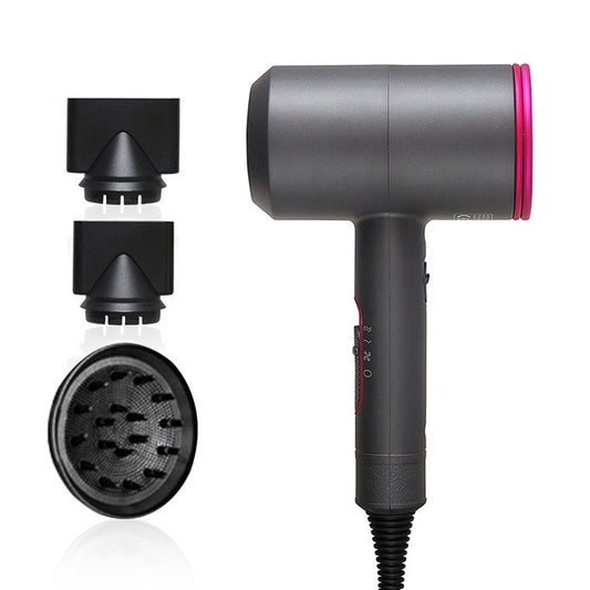 Leistungsstarker anionischer Kalt-Heißluft-Haartrockner mit konstanter Temperatur, EU-Stecker, EU Plug (Red + Grey) +3