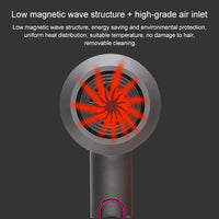 Leistungsstarker anionischer Kalt-Heißluft-Haartrockner mit konstanter Temperatur, EU-Stecker, EU Plug (Red + Black) +3, EU Plug (Red + Grey) +3