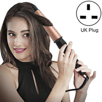 1–1,5 Zoll konischer Keramik-Lockenwickler mit hitzebeständigen Handschuhen, UK-Stecker, UK Plug