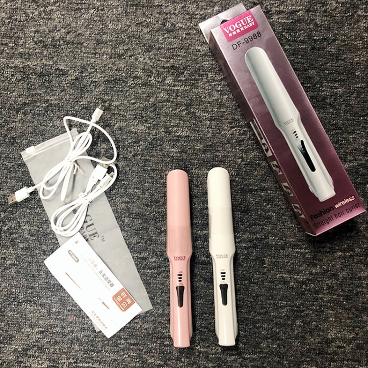 Kabelloser, wiederaufladbarer Mini-USB-Haarglätter, Lockenwickler, Doppelzweck-Haarschiene