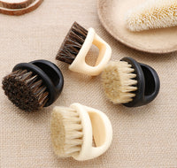 3 PCS Männer Ring Design Tragbare Wildschwein Pinsel Schwarz ABS Haarschnitt Reinigung Rasierpinsel