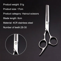 Modische, langlebige, scharfe Friseur-Haarschneideschere/Schere und Friseur-Effilierzahnschere (Silber-Effilierschere), Thining scissor