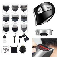 HJ-2019 Männer Elektrorasierer Fader Selbsthilfe-Haarschneidemaschine mit Tuch + Schwamm + Ersatzschneidekopf, Standardversion, CN-Stecker, with Cloth + Sponge + Spare Cutter Head