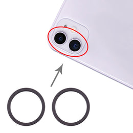2 Stück Rückkamera-Glaslinse, Metallschutzring für iPhone 11, For iPhone 11