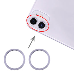 2 Stück Rückkamera-Glaslinse, Metallschutzring für iPhone 11, For iPhone 11