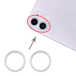 2 Stück Rückkamera-Glaslinse, Metallschutzring für iPhone 11, For iPhone 11