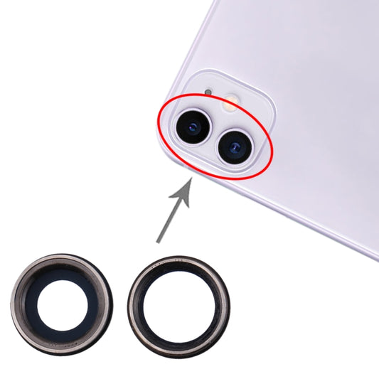 2 Stück hintere Kamerablende mit Objektivabdeckung für iPhone 11, For iPhone 11
