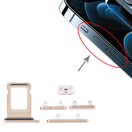 SIM-Kartenfach + Seitentasten für iPhone 12 Pro, For iPhone 12 Pro (Single card)