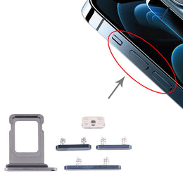 SIM-Kartenfach + Seitentasten für iPhone 12 Pro, For iPhone 12 Pro (Single card)