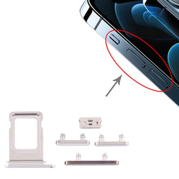 SIM-Kartenfach + Seitentasten für iPhone 12 Pro, For iPhone 12 Pro (Single card)