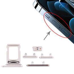 SIM-Kartenfach + SIM-Kartenfach + Seitentasten für iPhone 12 Pro, For iPhone 12 Pro (double card)