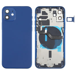 Akku-Rückseite (mit Seitentasten, Kartenfach, Power- und Lautstärke-Flexkabel und kabellosem Lademodul) für iPhone 12, For iPhone 12