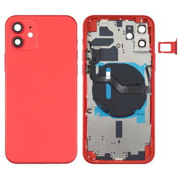Akku-Rückseite (mit Seitentasten, Kartenfach, Power- und Lautstärke-Flexkabel und kabellosem Lademodul) für iPhone 12, For iPhone 12