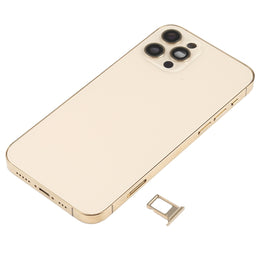 Akku-Rückseite (mit Seitentasten, Kartenfach, Power- und Lautstärke-Flexkabel und kabellosem Lademodul) für iPhone 12 Pro, For iPhone 12 Pro
