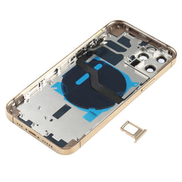 Akku-Rückseite (mit Seitentasten, Kartenfach, Power- und Lautstärke-Flexkabel und kabellosem Lademodul) für iPhone 12 Pro, For iPhone 12 Pro